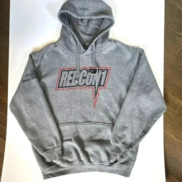 REDCON1 Grey and Red hoodie size L - Picture 1 of 7